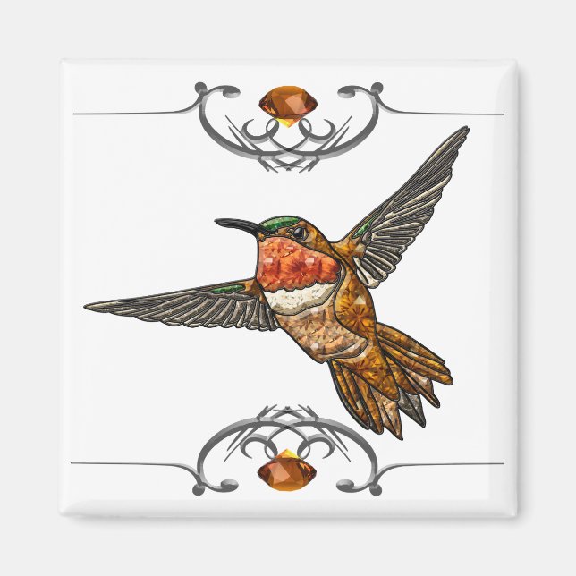 Rufous Hummingbird Magnet (Framsidan)