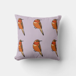 Rufous Hummingbird Polka Dot Dekorativ kudde
