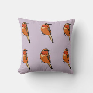 Rufous Hummingbird Polka Dot Dekorativ kudde