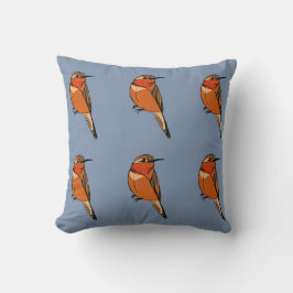 Rufous Hummingbird Polka Dot Dekorativ kudde