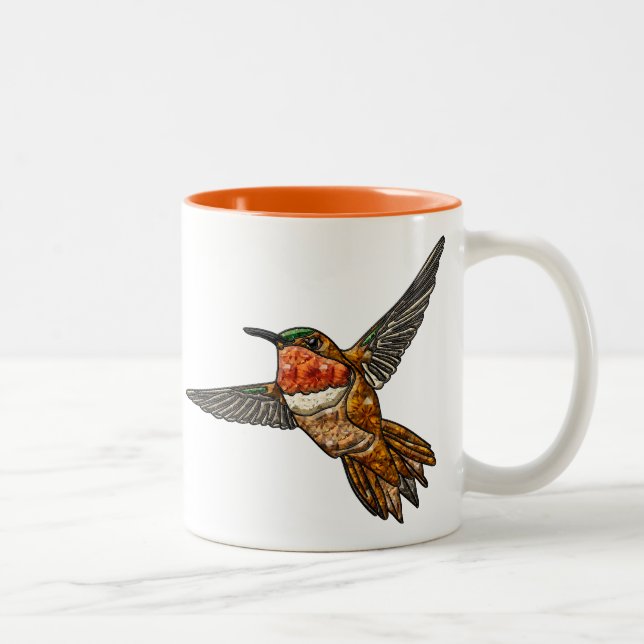 Rufous Hummingbird Två-Tonad Mugg (Höger)