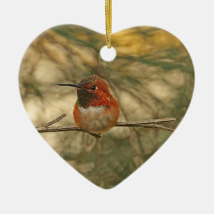 Rufous Hummingbirdsitta Julgransprydnad Keramik