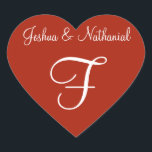 Rufous Personlig Monogrammed Bröllop Hjärtformat Klistermärke<br><div class="desc">Anpassade Bröllop Monogram Inbjudan Sälar - par som nyligen anställts måste gång på gång få veta: vad kostar en engramsförsegling? Dessa monogramspecifika och individualiserade designers Monogram-inbjudan till Bröllop kommer att göras för Monogram för temat bröllop utöver andra typer av tillbehör till bröllop. - För dina Bröllop-monogram - Personlig Monogrammed Bröllop...</div>