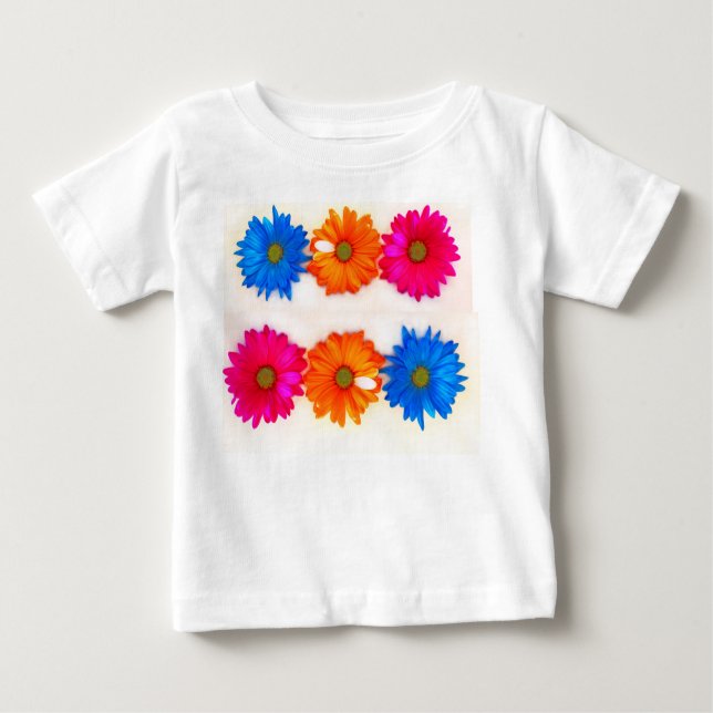 RUFSAD KLÄNNING FÖR VIT SMÅBARN MED EN DAISYDESIGN T SHIRT (Framsida)