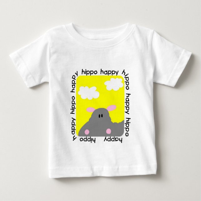 Rufsar det lyckliga småbarn för flodhästen tee shirt (Framsida)