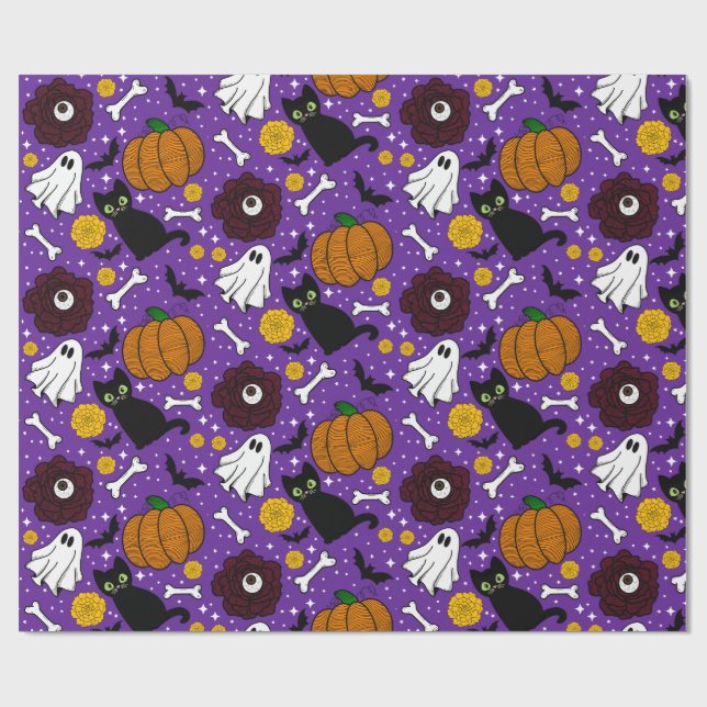 Rufus Halloween Wrapping Papper Presentpapper (Platt)