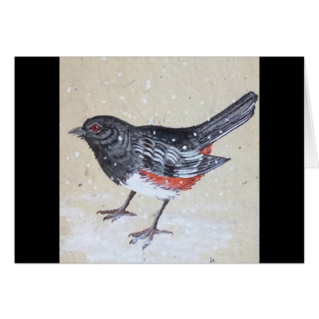 Rufus Sided Towhe Hälsningskort (Framsidan Horizontal)