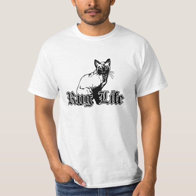 Rug Life - Rolig Kattparodi T-Shirt (Framsida)