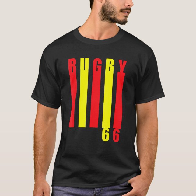Rugby 66 Rugby Klubb Perpignan Catalan Blood and G T Shirt (Framsida)