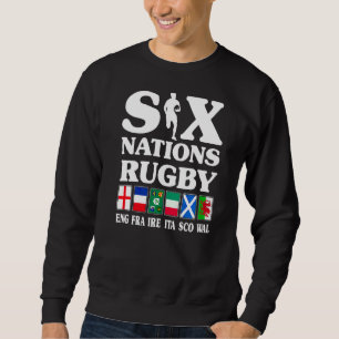 Rugby 6 Nations England Frankrike Ireland Italien  Lång Ärmad Tröja