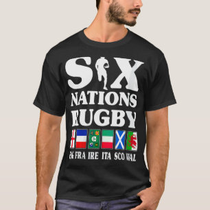 Rugby 6 Nations England Frankrike Ireland Italien T Shirt