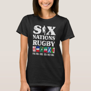 Rugby 6 Nations England Frankrike Ireland Italien  T Shirt