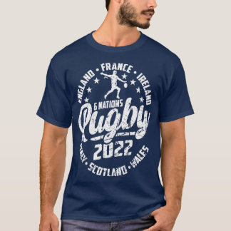 Rugby 6 Nations England Frankrike Wales Scotland I T Shirt