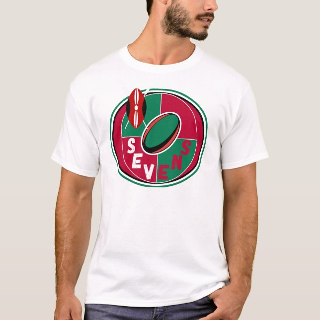 Rugby 7s Kenya Supporter T Shirt (Framsida)