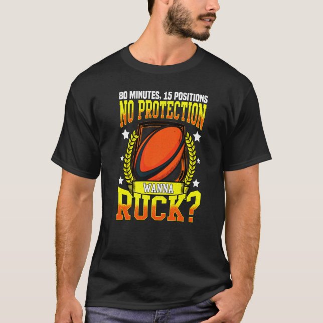 Rugby 80 minuter 15 ståndpunkter t shirt (Framsida)