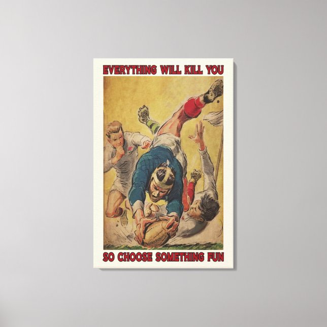 Rugby All kommer att Döda dig att Poster dekorera Canvastryck (Framsida)