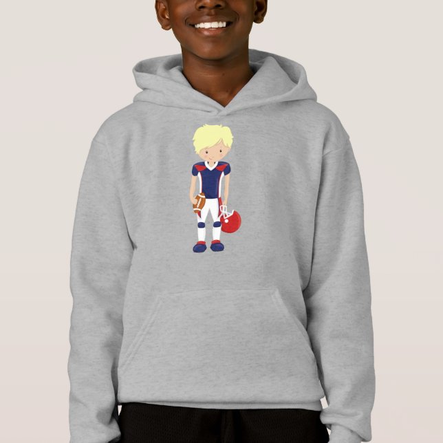 Rugby, American Football, Cute Boy, Blond Hair T Shirt (Framsida)