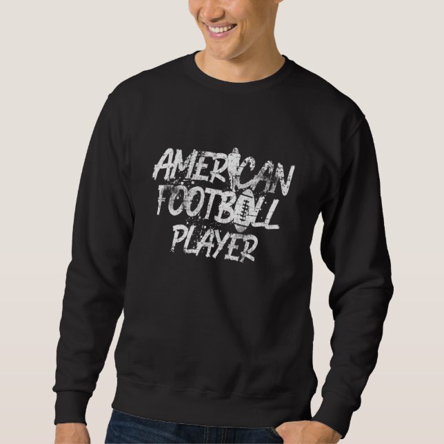 Rugby American Football Player Lång Ärmad Tröja (Framsida)