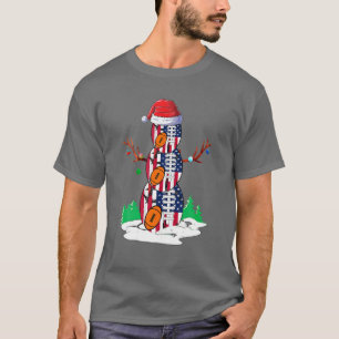 Rugby American Snögubbe Bollar jul Pajama Gift T Shirt