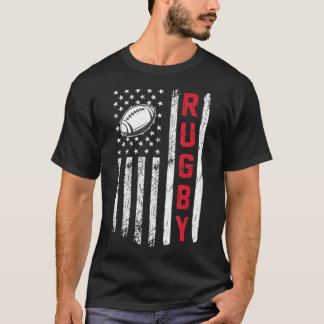 Rugby American USA flagga Rugby T Shirt