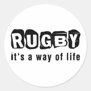 Rugby är det en livsföring runt klistermärke