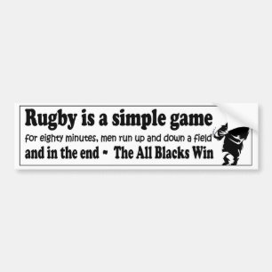 Rugby är en enkel modig rolig rugbyunion bildekal