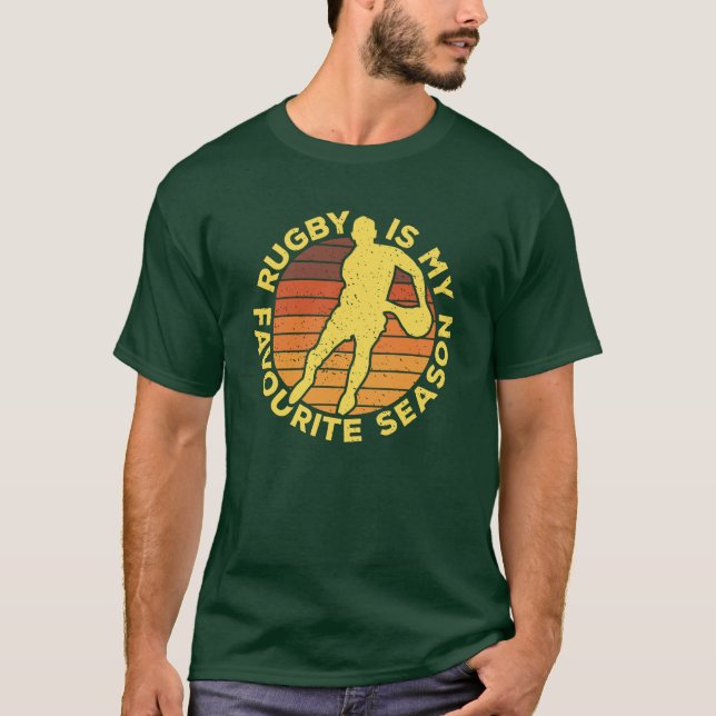 Rugby är min favoritsäsong Sport nostalgia T-Shi T Shirt (Framsida)