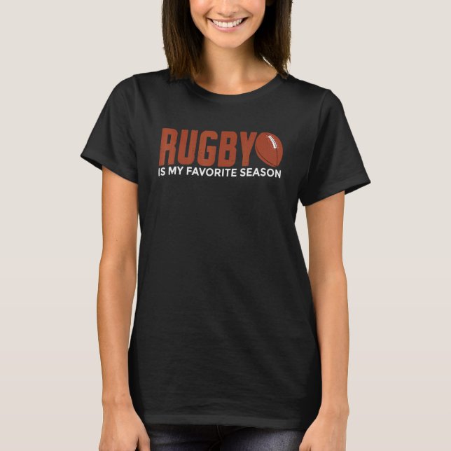 Rugby är min favoritsäsong t shirt (Framsida)