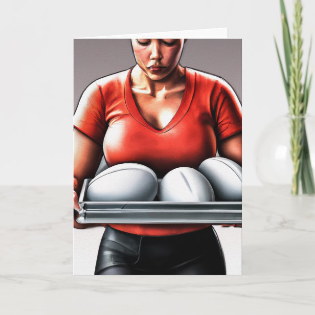 Rugby är serverat hälsningskort helgkort (Framsida)