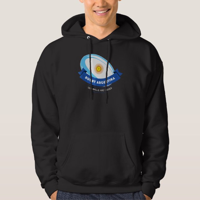 Rugby Argentinas Bollar är större Hoodie (Framsida)