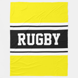 Rugby Athletic Bright Gult Black Tävla Rand Fleecefilt