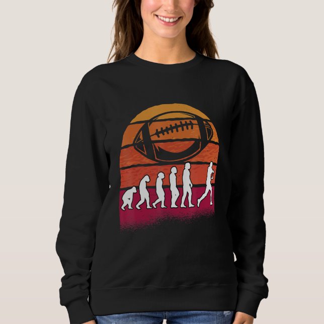 Rugby Ball Sport Player Retro Evolution Rugby Team T Shirt (Framsida)