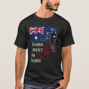 Rugby Blod Svett Inga Rädslor Scrum Maul Och Ruck T Shirt