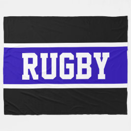 RUGBY Bold Athletic Royal Blue Black White Rand Fleecefilt