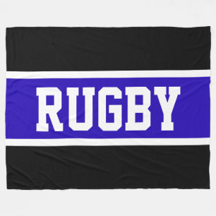 RUGBY Bold Athletic Royal Blue Black White Rand Fleecefilt