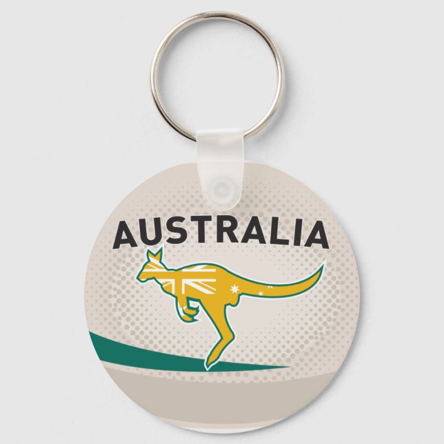Rugby Boll Australia kangaroo wallaby Nyckelring (Framsida)