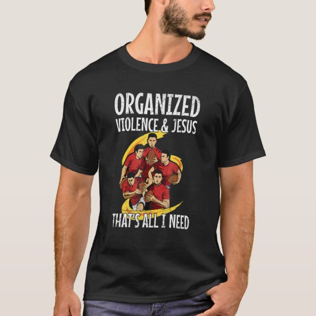 Rugby Boll-citat för Rugby Fläkt T Shirt (Framsida)