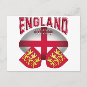 Rugby Boll Flagga of England Vykort