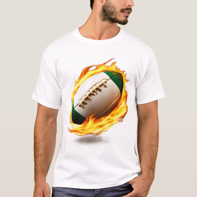Rugby Boll på Coolans branddesign T Shirt (Framsida)