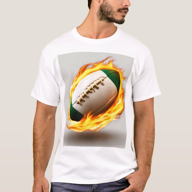 Rugby Boll på Coolans branddesign T Shirt (Framsida)