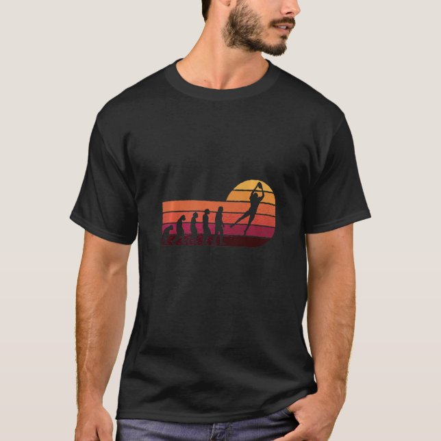 Rugby Boll Sport Player Retro Evolution Rugby Team T Shirt (Framsida)