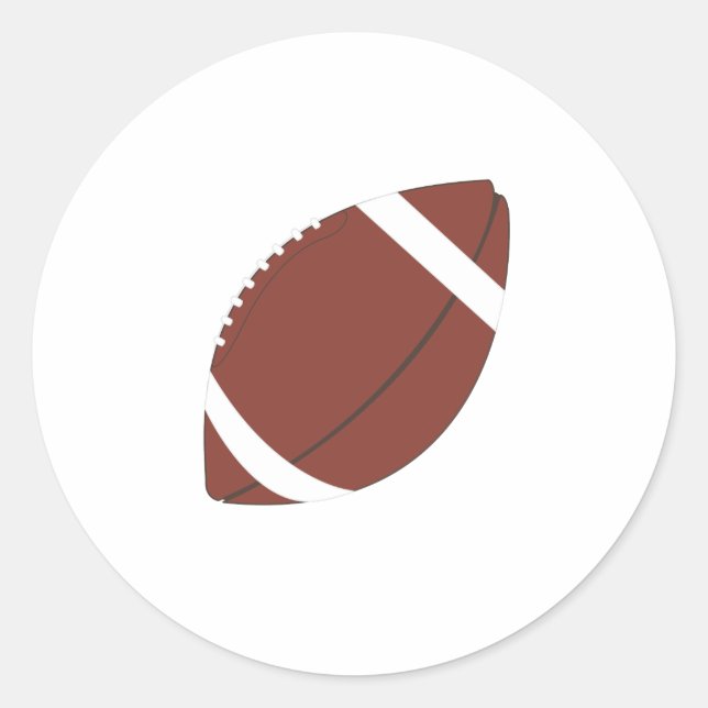Rugby Boll Stickers Runt Klistermärke (Framsida)