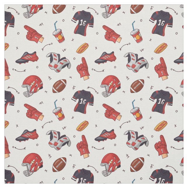 rugby bollar , bollar mönster tyg (Provkarta)