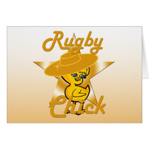 Rugby Chick #10 Hälsningskort
