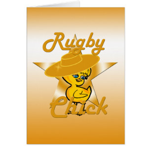 Rugby Chick #10 Hälsningskort