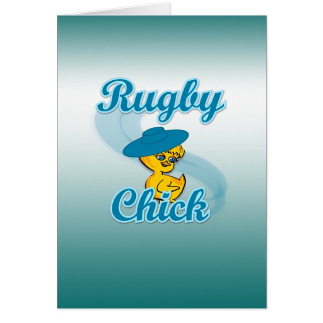 Rugby Chick #3 Hälsningskort (Framsidan)