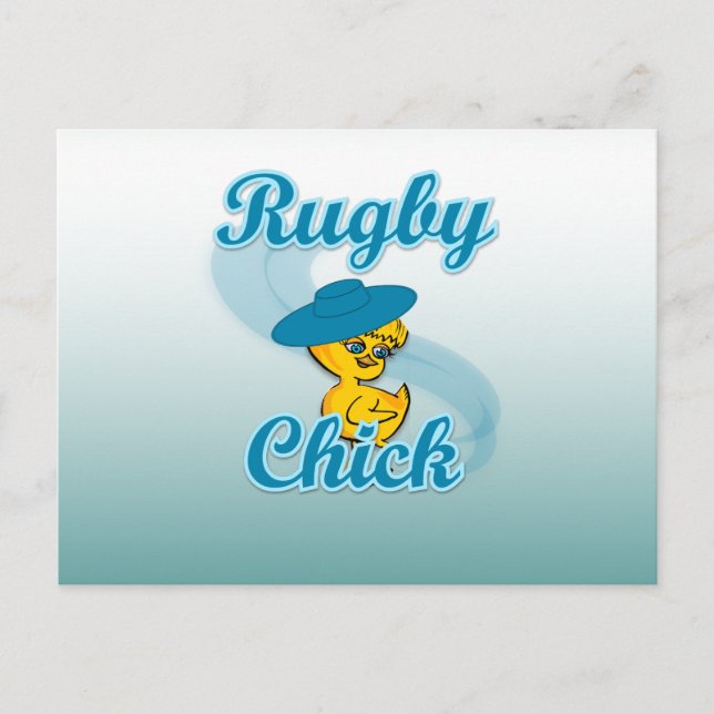 Rugby Chick #3 Vykort (Framsida)