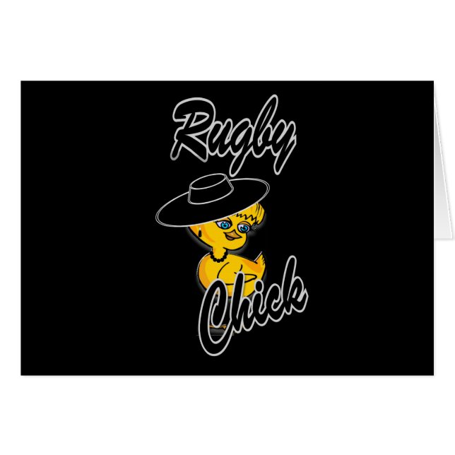 Rugby Chick #4 Hälsningskort (Framsidan Horizontal)