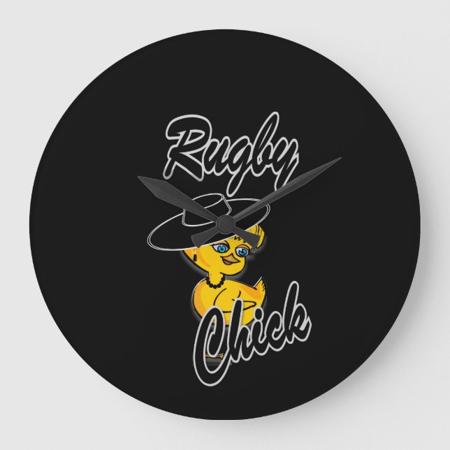 Rugby Chick #4 Stor Klocka (Framsida)