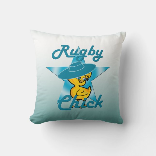Rugby Chick #7 Kudde (Framsida)